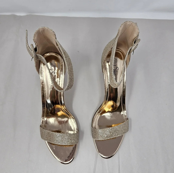 Shoeland High Heels Womens Sz 10 Ambrosia Rose Gold Sparkles Wedding Formal - Picture 5 of 11